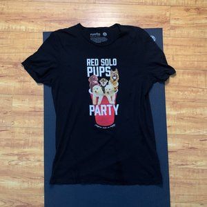 PUPPIES MAKE ME HAPPY Black T-shirt Dress